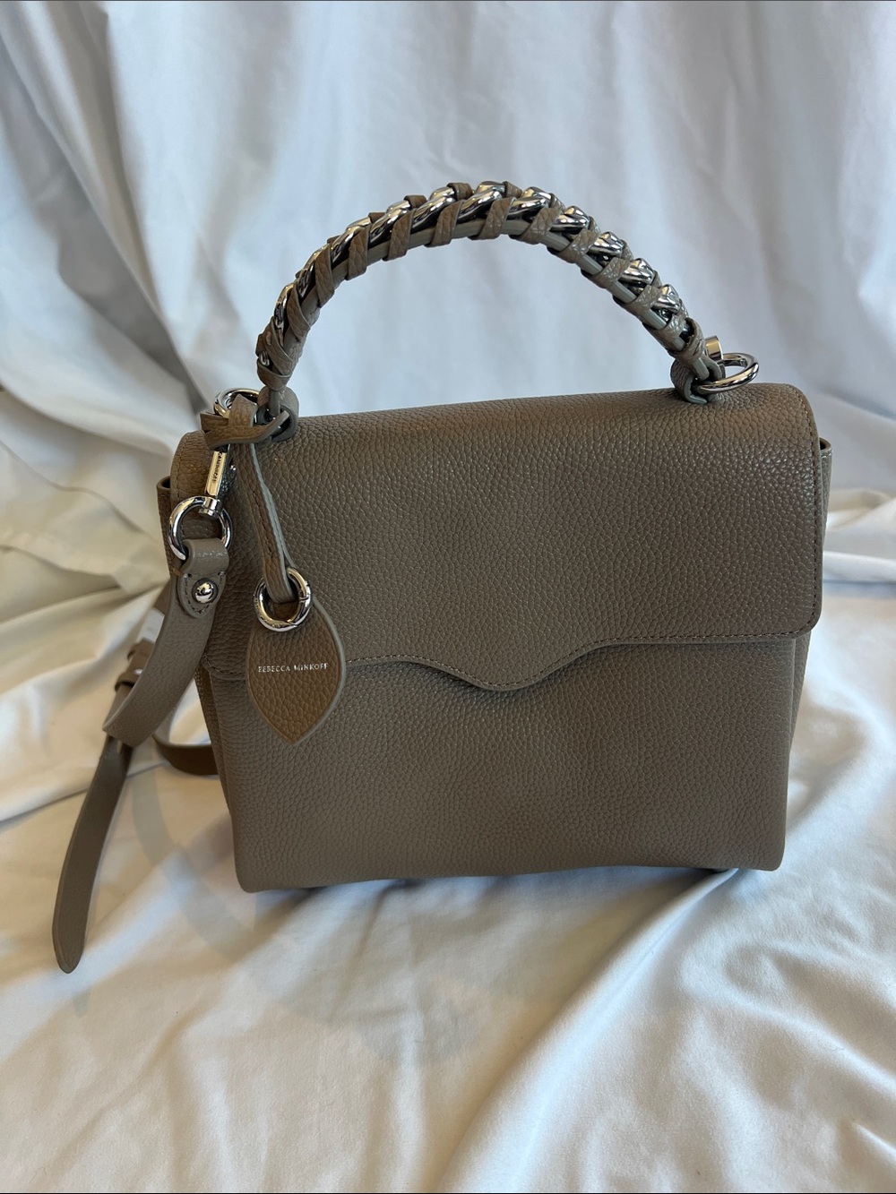 Rebecca Minkoff Sandroft Leather Chain Top-Handle Satchel